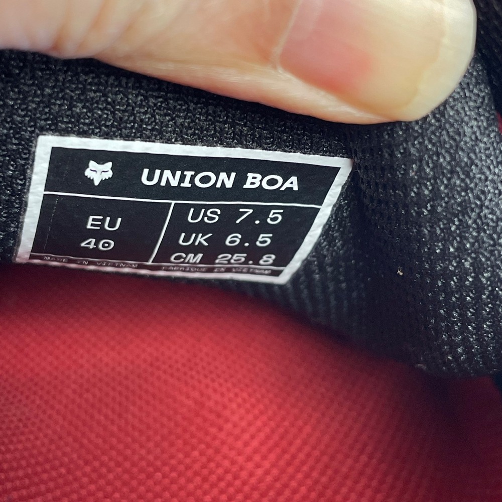 Fox Union BOA Clipless Mountain Bike Shoes EU 40 US 7.5 Maroon Red‎ NWOB - Picture 9 of 10